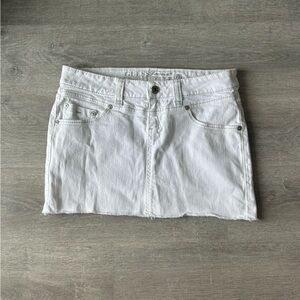 GUESS White Denim Mini Skirt Y2K Preppy